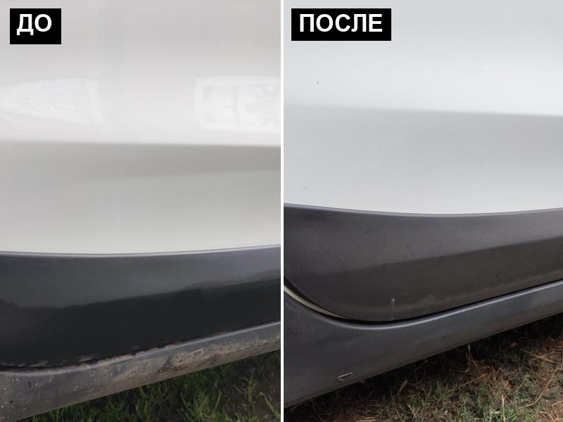 Удаление вмятины без покраски PDR до и после